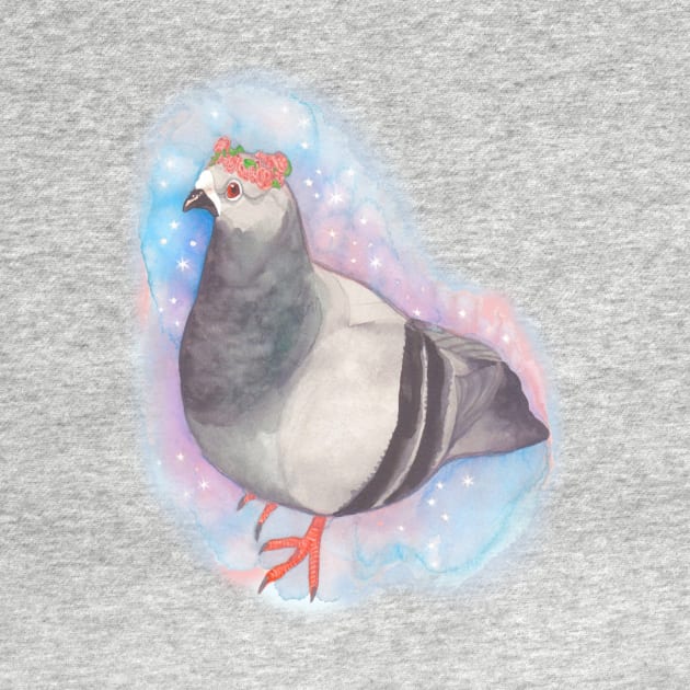 Pastel Flower Crown Pigeon by ProfessorBees